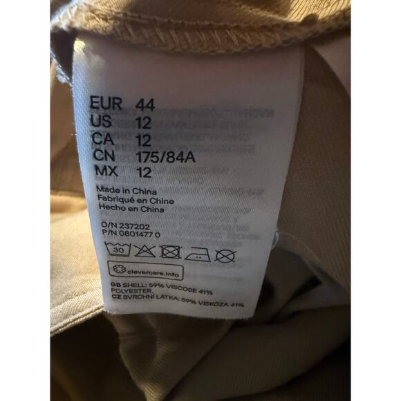 H&M Khaki Short Sleeve Utility Jumpsuit, Women's Size 12 (EU 44) - Picture 5 of 5